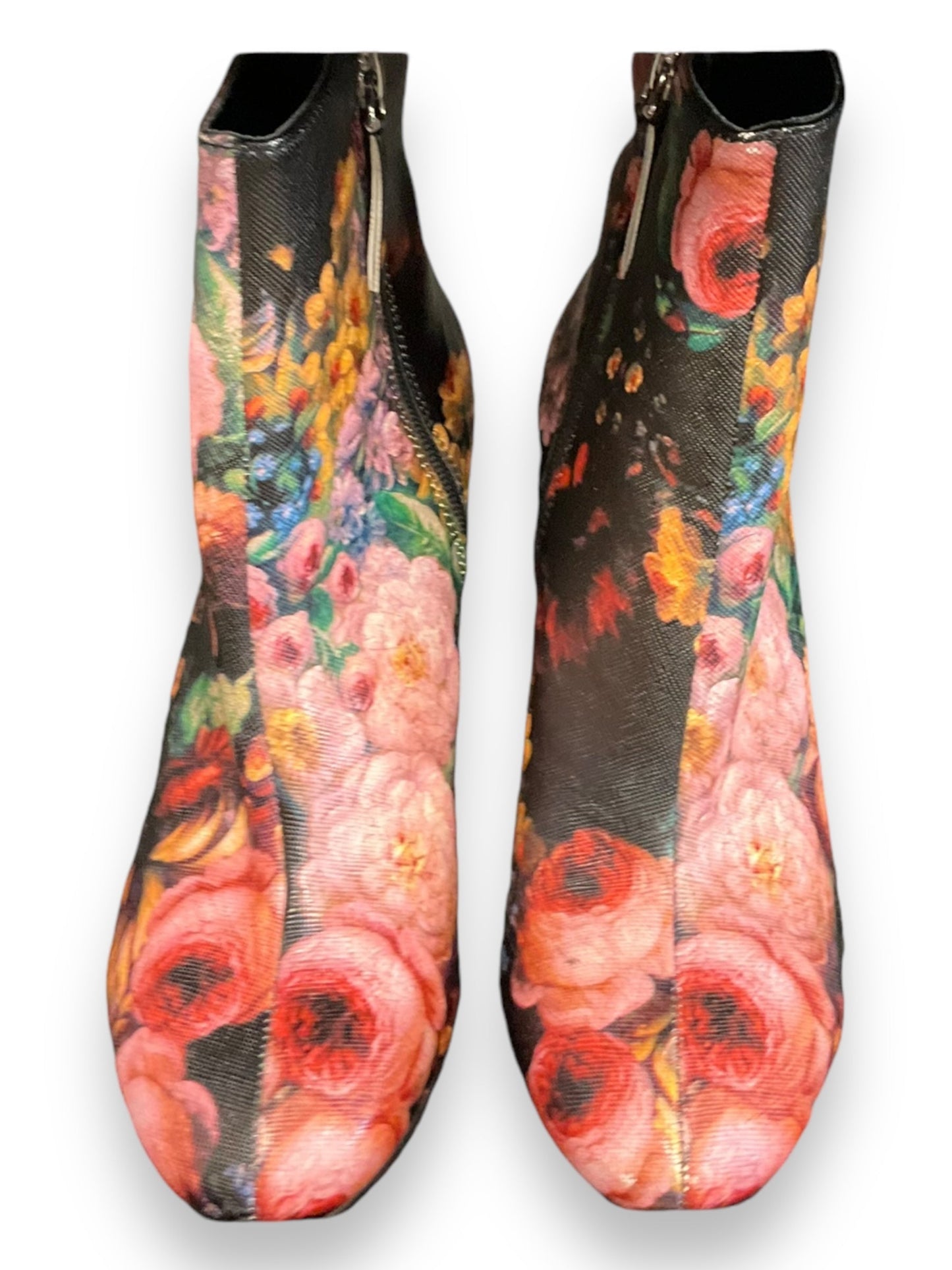 Boots Ankle Heels By Diba In Floral Print, Size: 8