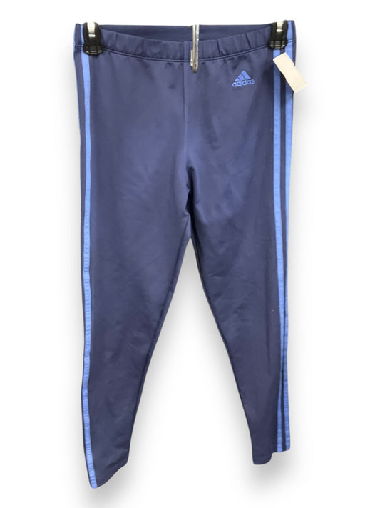 Athletic Leggings By Adidas In Blue, Size: M