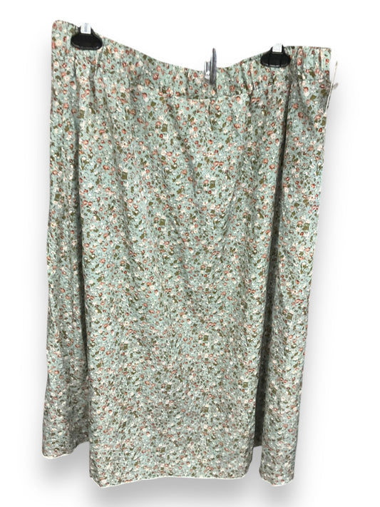 Skirt Midi By Shein In Floral Print, Size: 1x