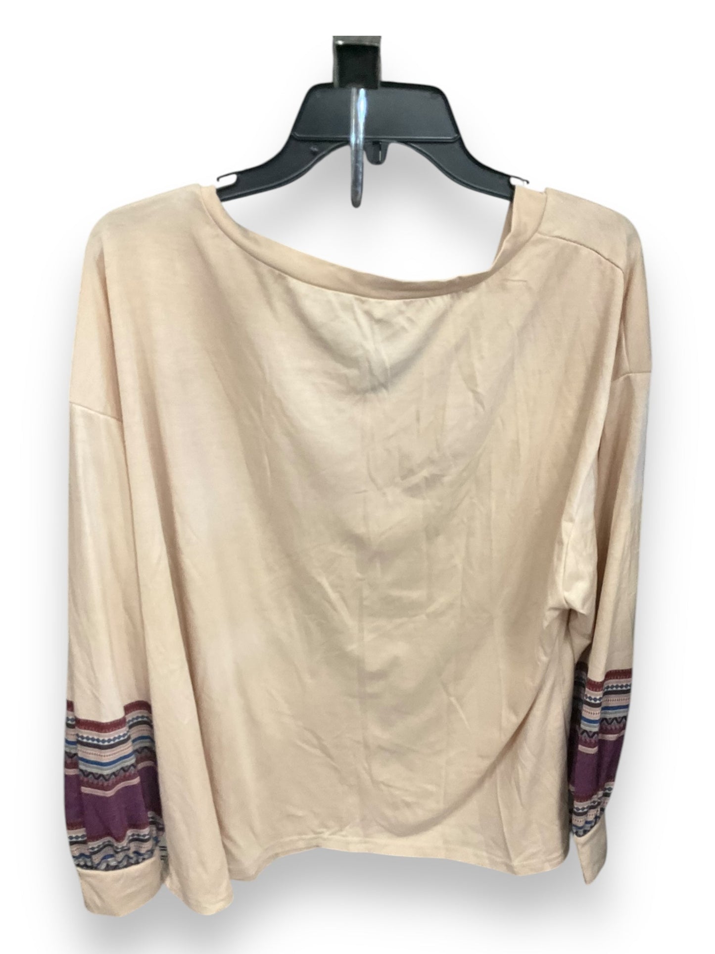 Top Long Sleeve By Shein In Peach, Size: 1x