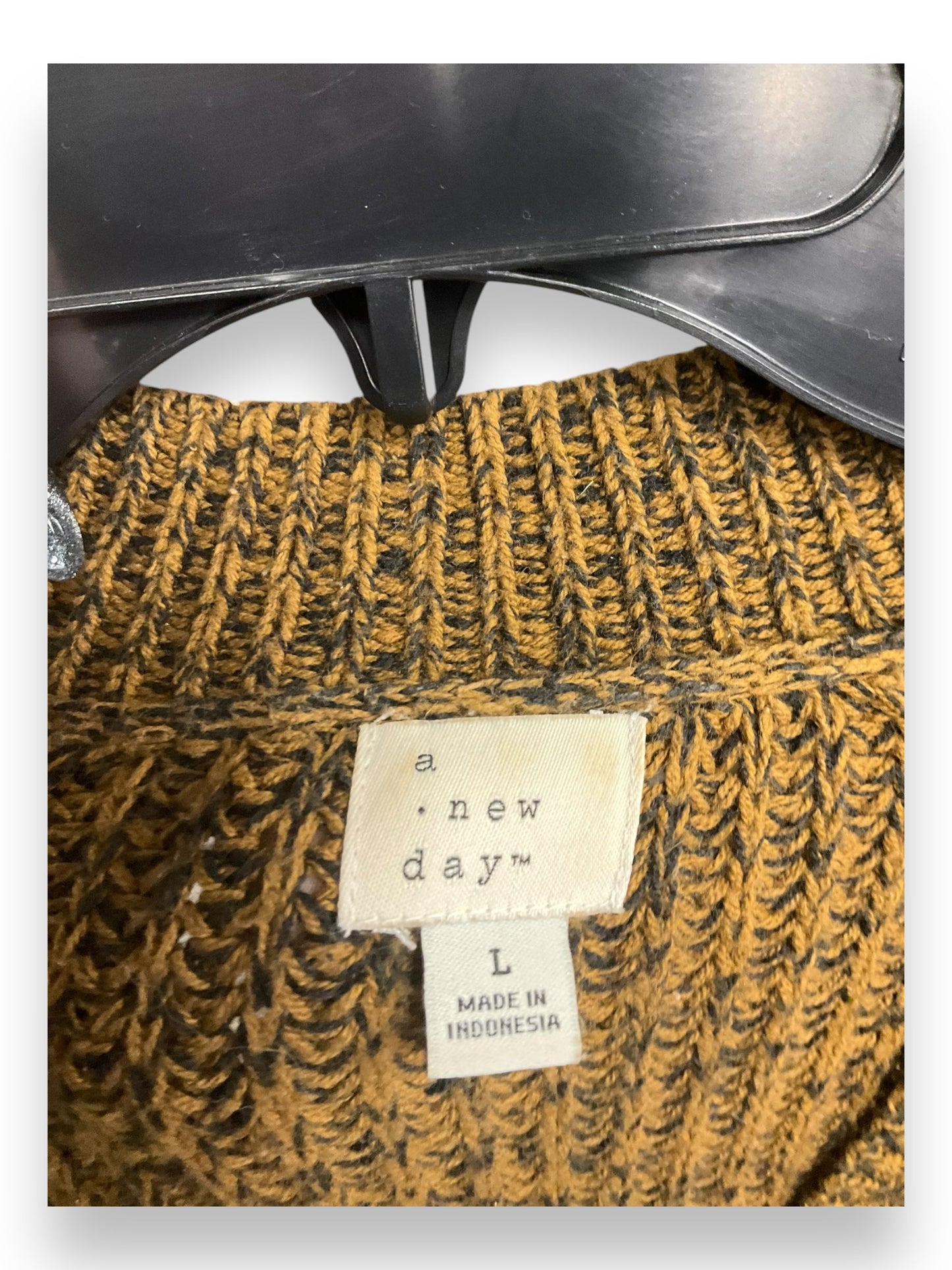 Sweater Cardigan By A New Day In Brown, Size: L