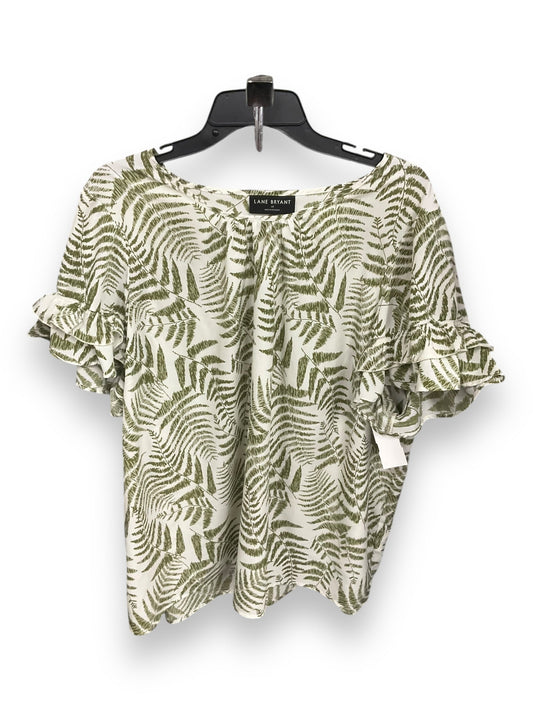 Top Short Sleeve By Lane Bryant In Tropical Print, Size: 1x