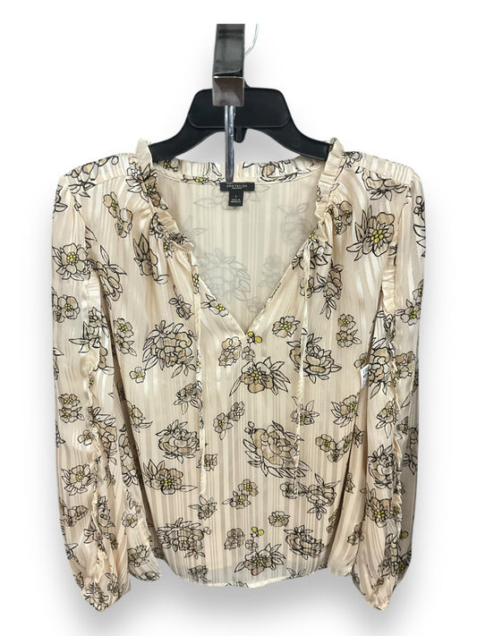 Top Long Sleeve By Ann Taylor In Floral Print, Size: L