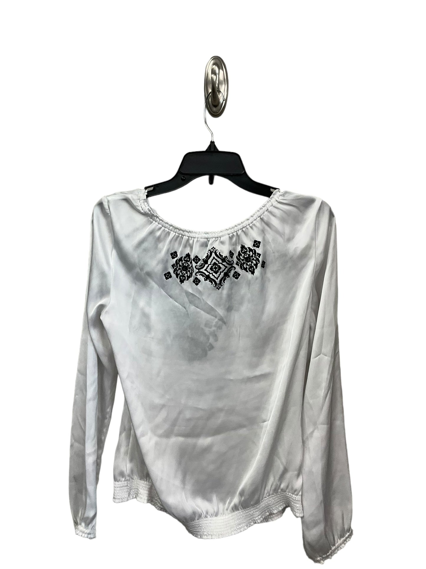 Blouse Long Sleeve By White House Black Market In White, Size: S