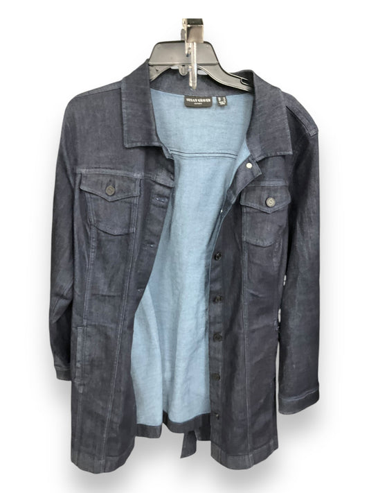 Jacket Denim By Susan Graver In Blue Denim, Size: L