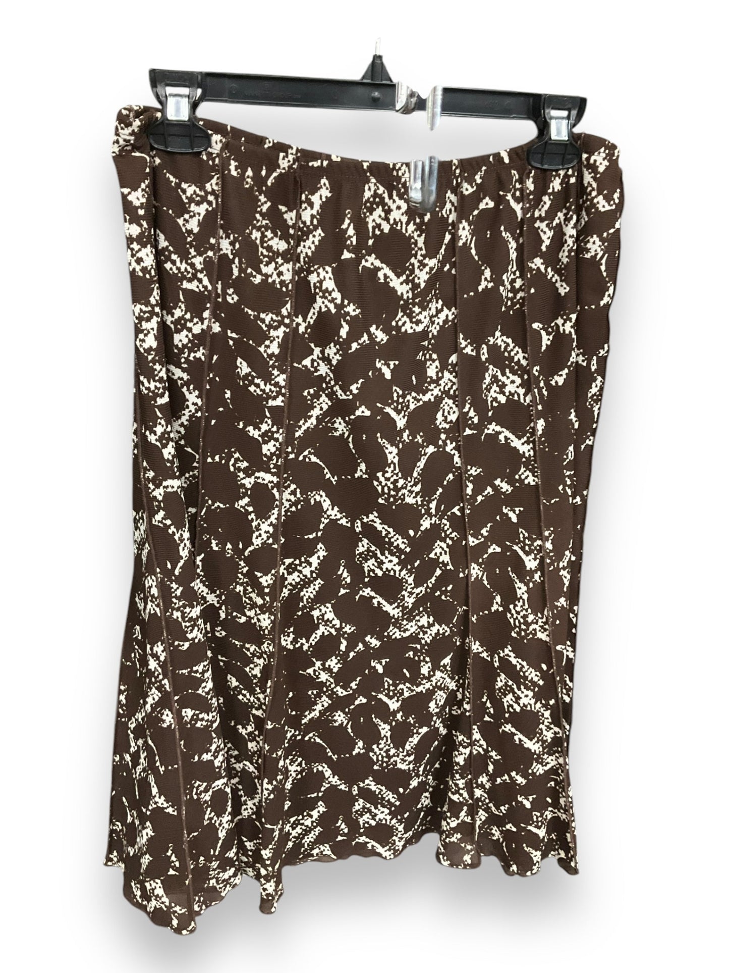 Skirt Midi By Coldwater Creek In Brown & Cream, Size: S