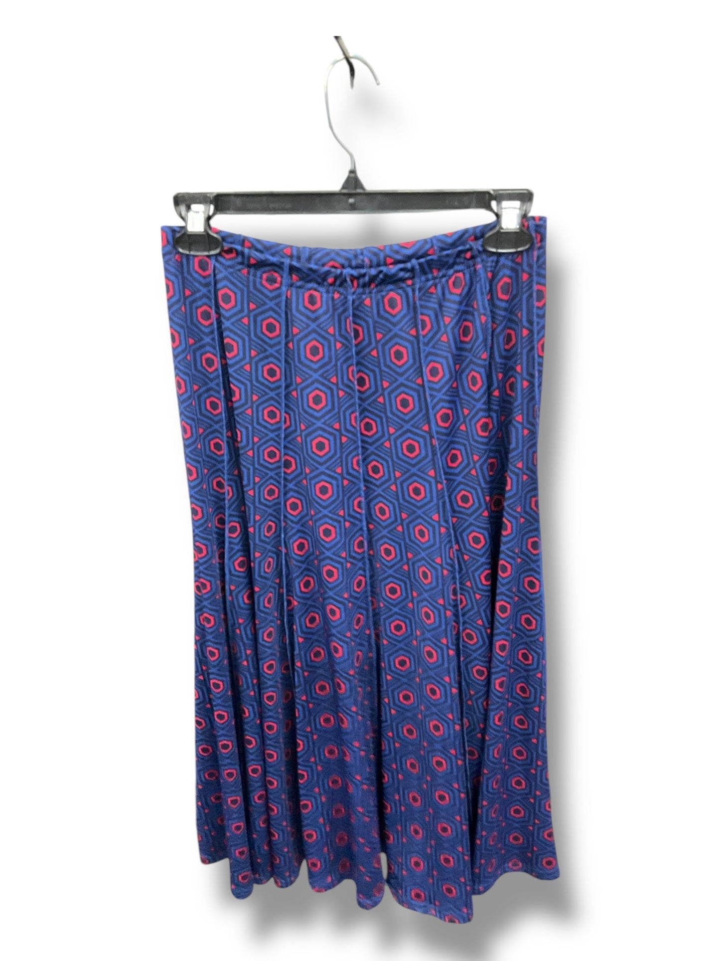Skirt Midi By Clothes Mentor In Blue & Red, Size: S