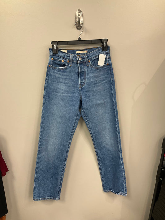 Jeans Straight By Levis In Blue Denim, Size: 0