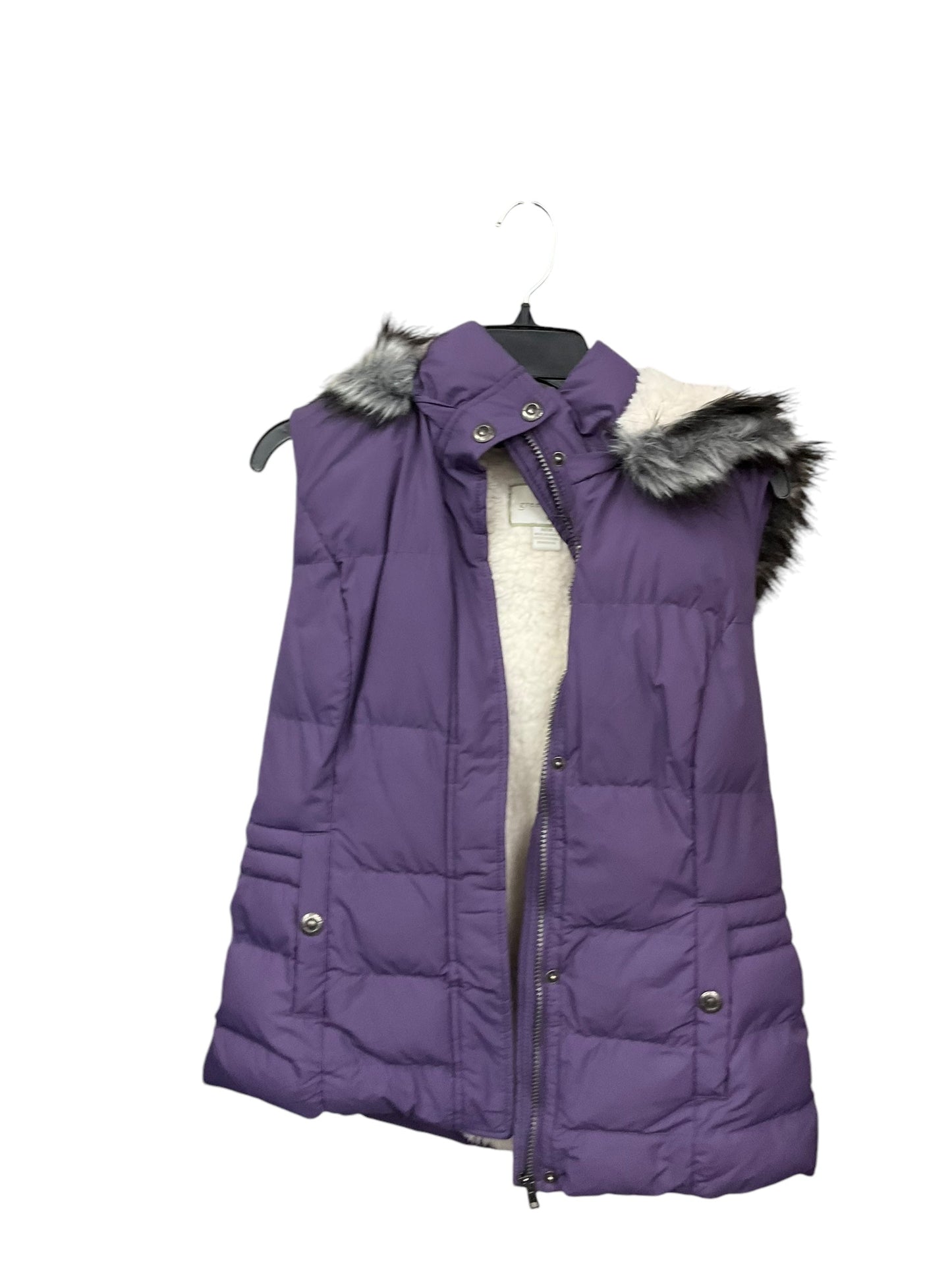 Vest Puffer & Quilted By Green Tea In Purple, Size: M