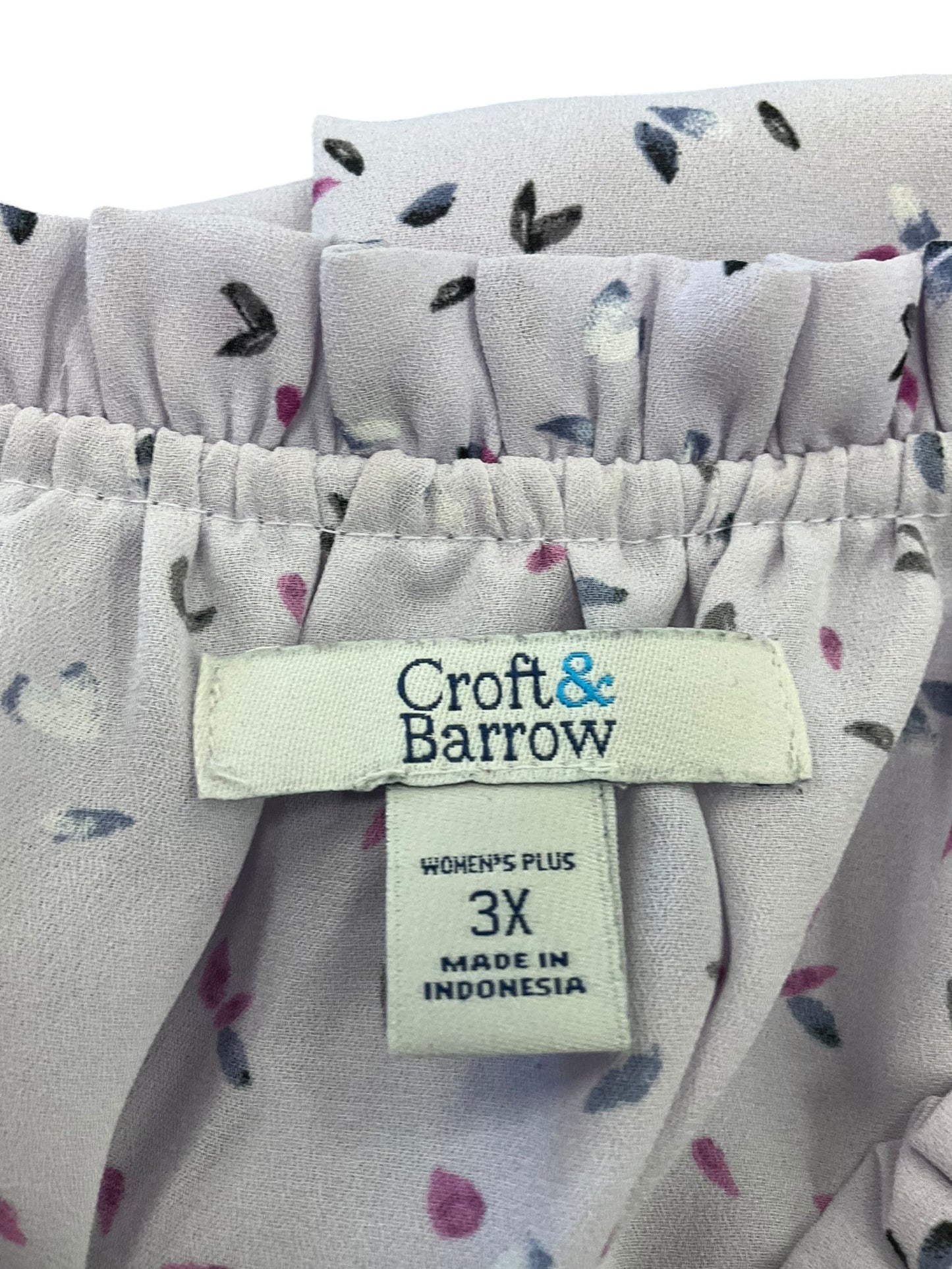 Top Short Sleeve By Croft And Barrow In Purple, Size: 3x