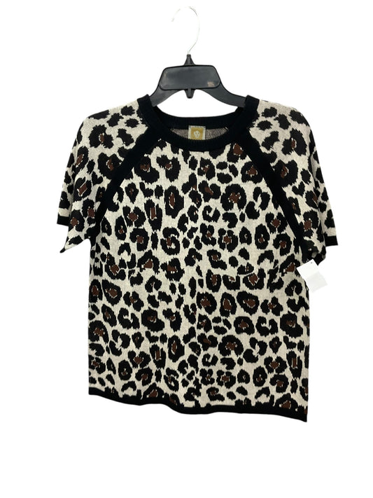 Sweater Short Sleeve By Anne Klein In Leopard Print, Size: 0