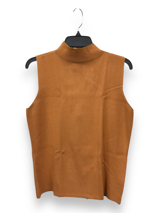 Top Sleeveless Basic By Nine West In Tan, Size: L