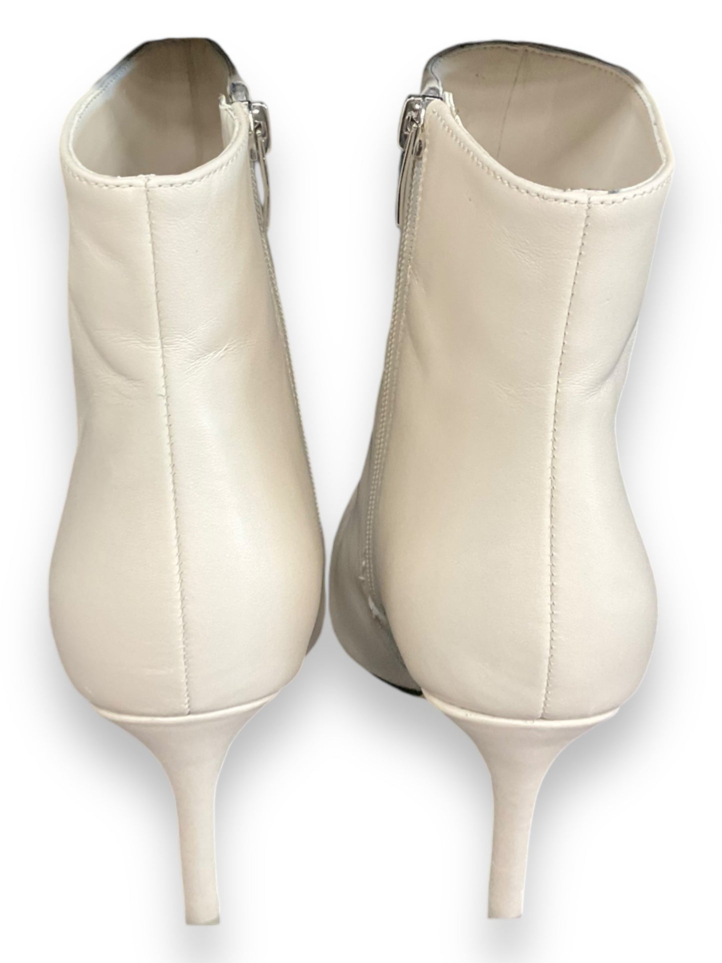 Boots Ankle Heels By Nine West In White, Size: 8