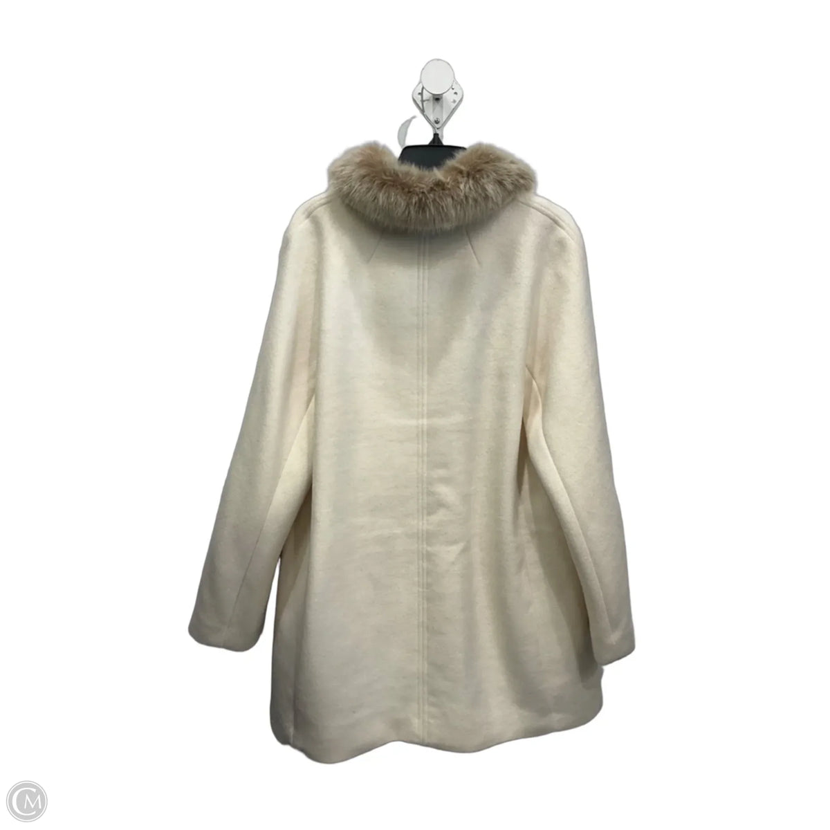 Coat Wool By Talbots In Cream, Size: 14