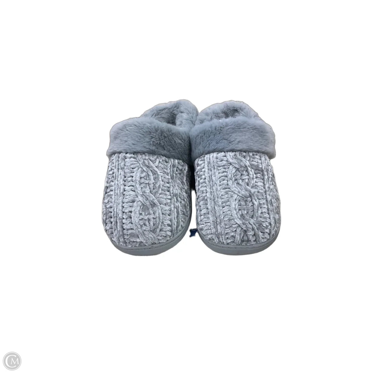 Slippers By Clothes Mentor In Grey