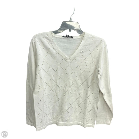 Top Long Sleeve By Tommy Hilfiger In Cream, Size: L