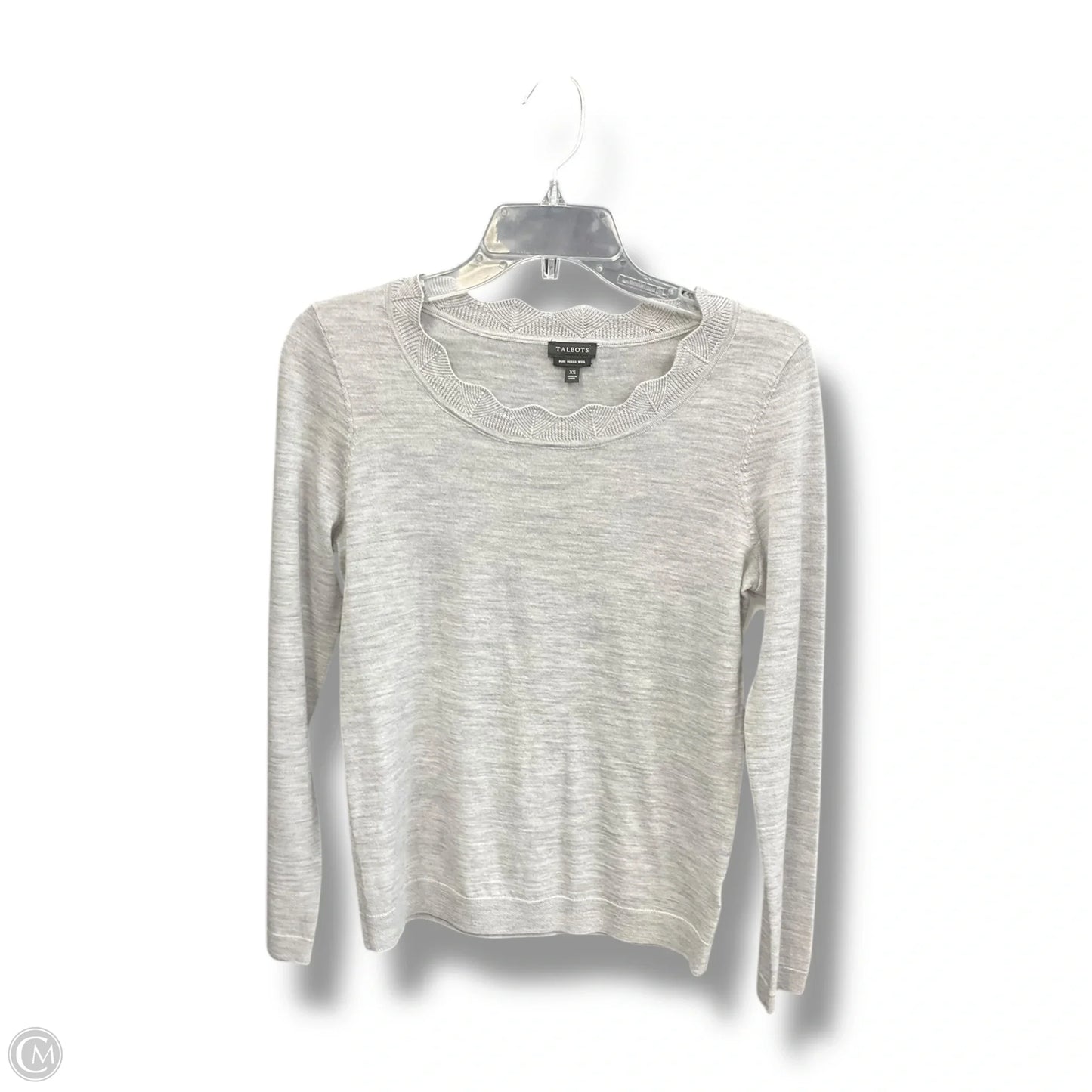 Top Long Sleeve By Talbots In Grey, Size: Xs