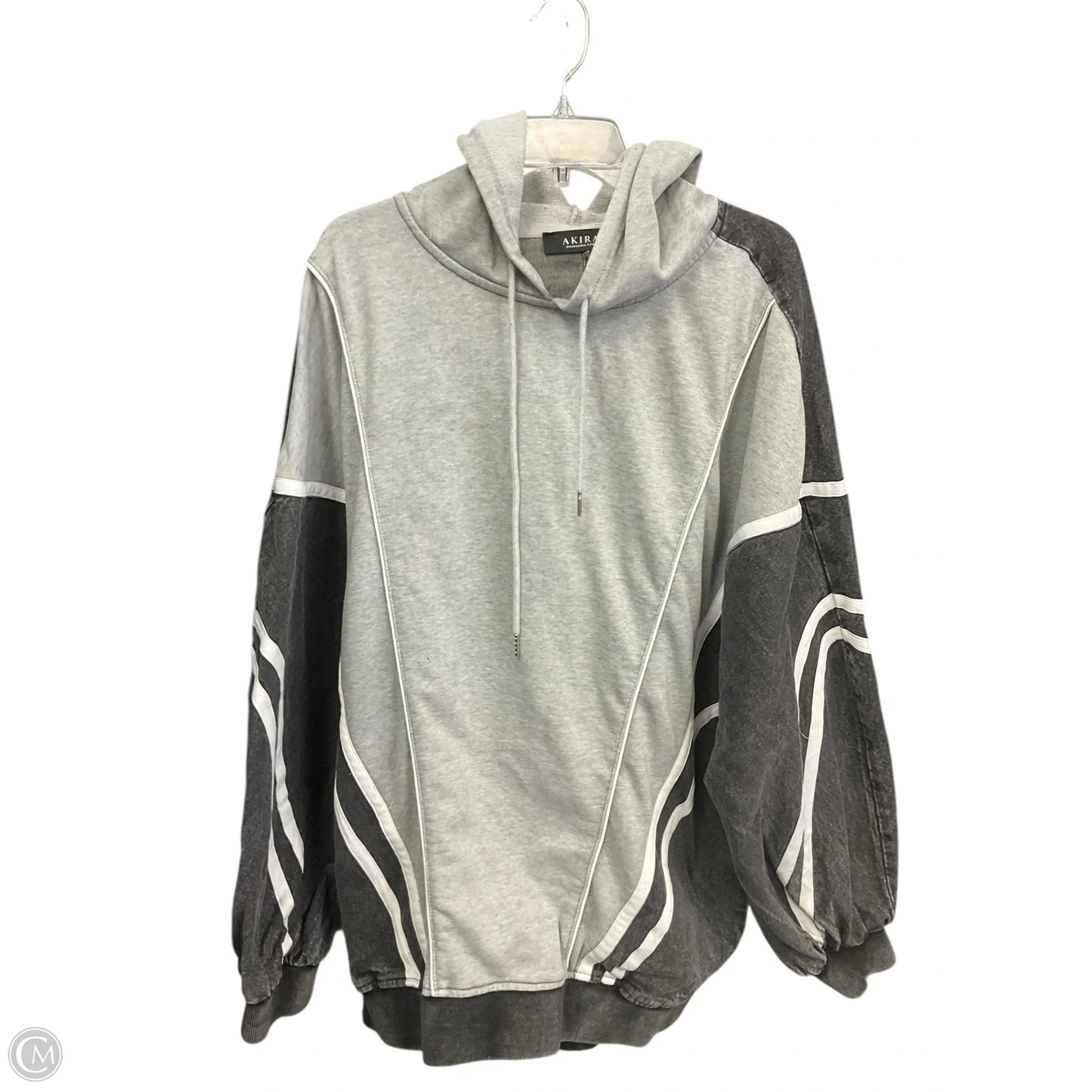 Sweatshirt Hoodie By Akira In Grey, Size: Xl