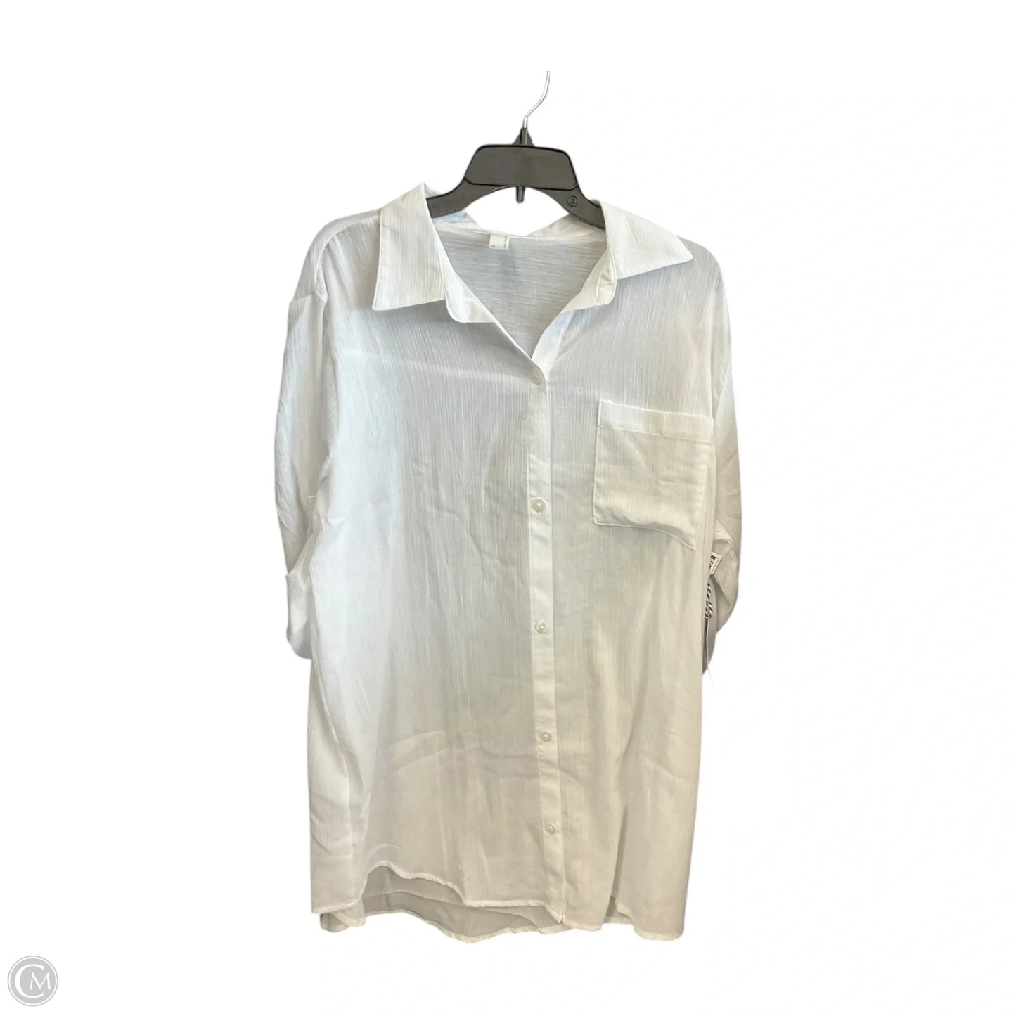 Blouse Long Sleeve By Clothes Mentor In White, Size: Xs