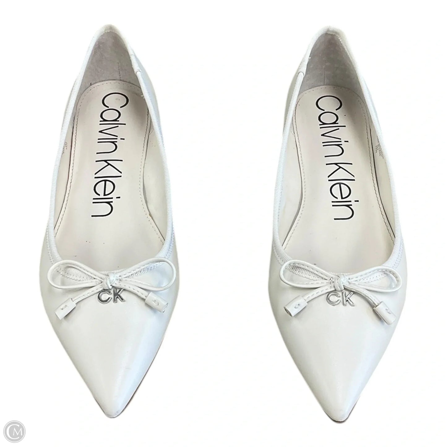 Shoes Flats By Calvin Klein In Ivory, Size: 8.5