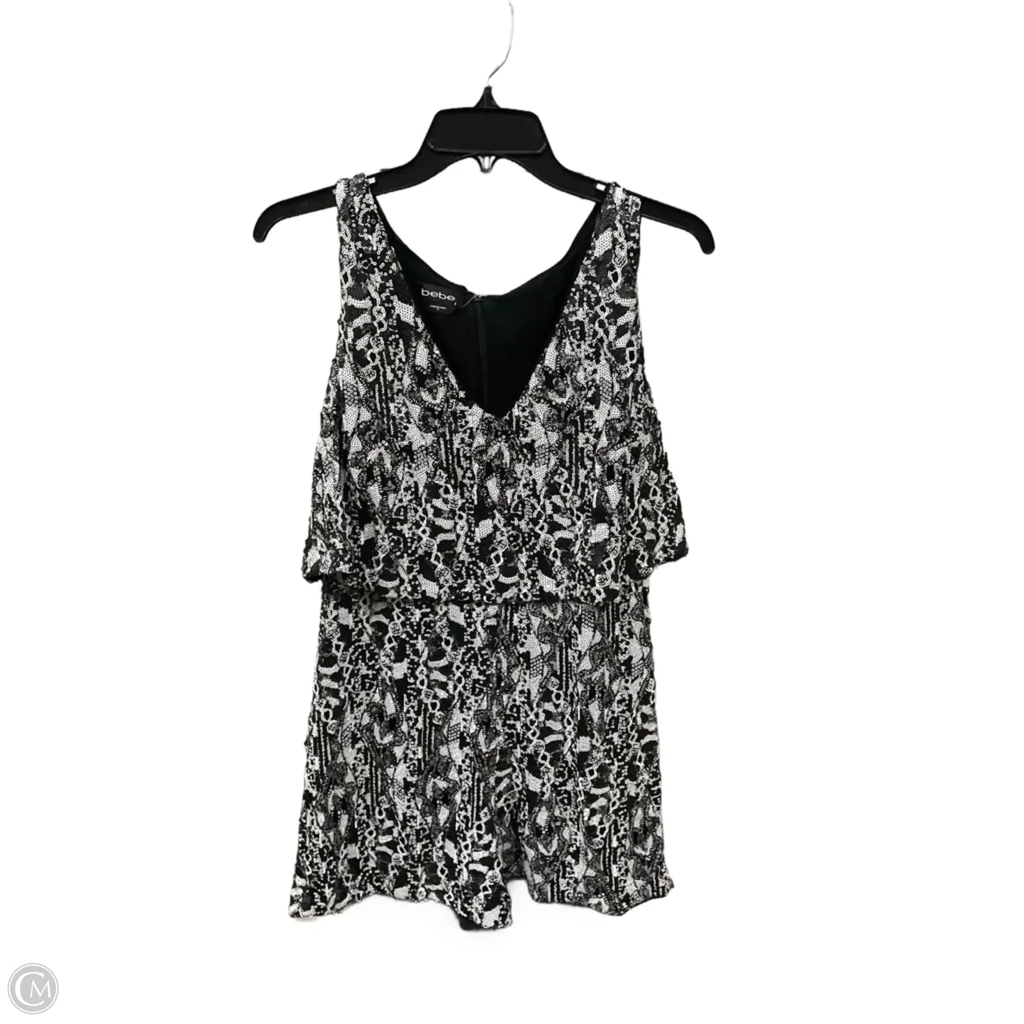 Romper By Bebe In Black & White, Size: L
