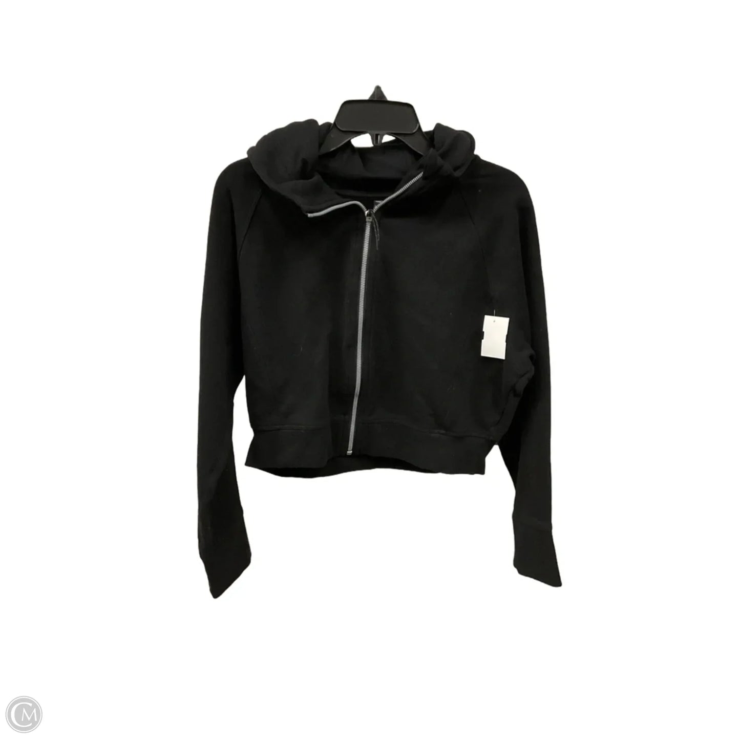 Athletic Jacket By Calvin Klein In Black, Size: L