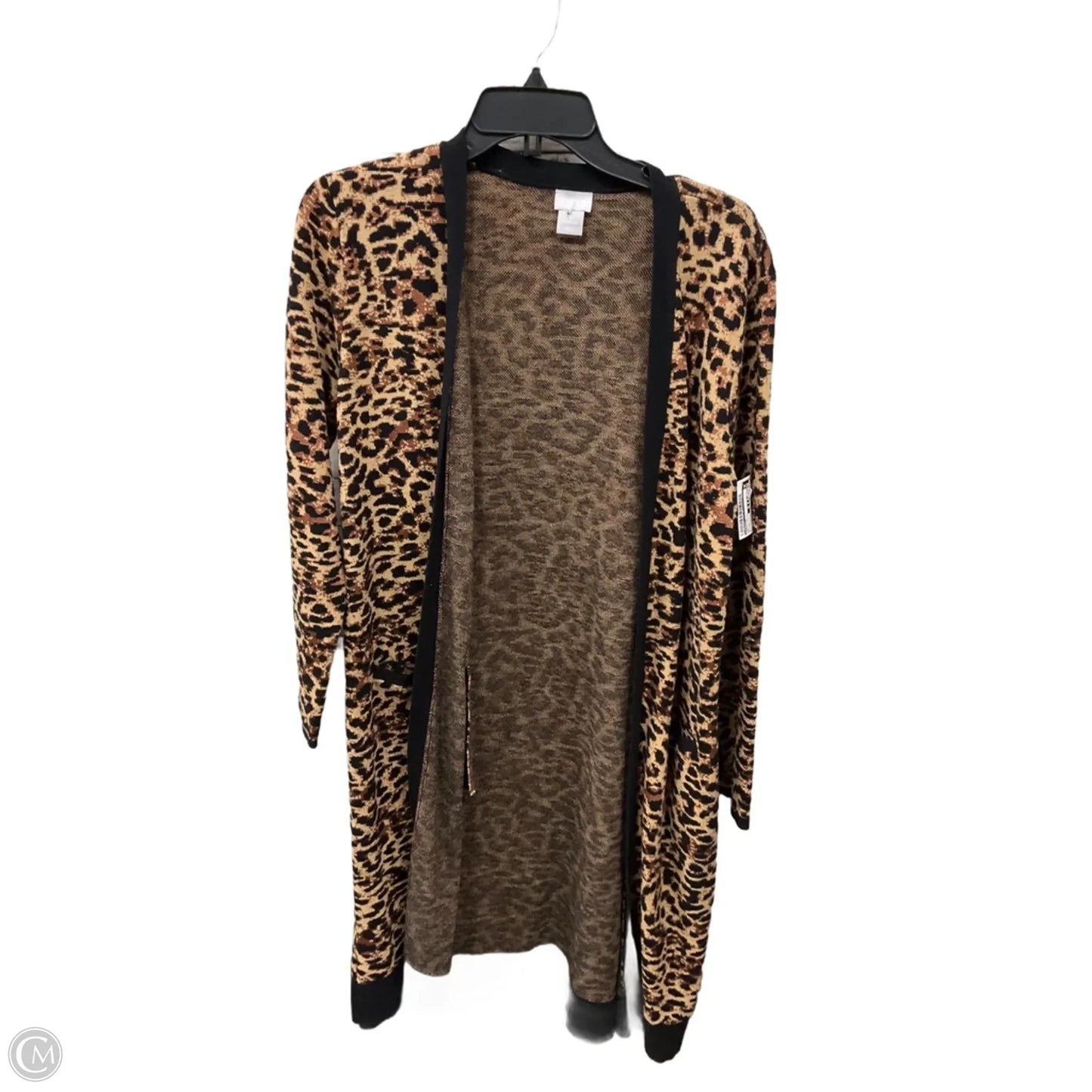 Cardigan By Chicos In Animal Print, Size: M