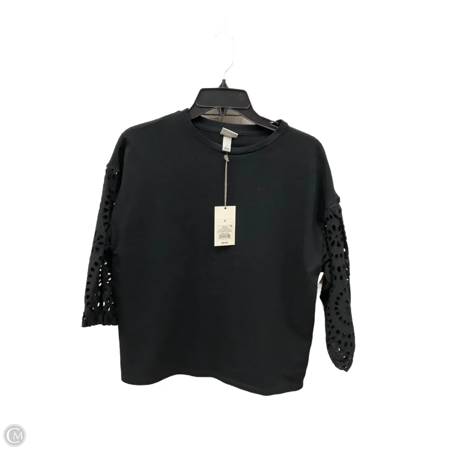 Top 3/4 Sleeve By A New Day In Black, Size: S