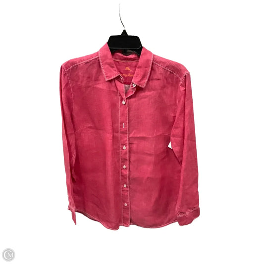 Blouse Long Sleeve By Tommy Bahama In Red, Size: M