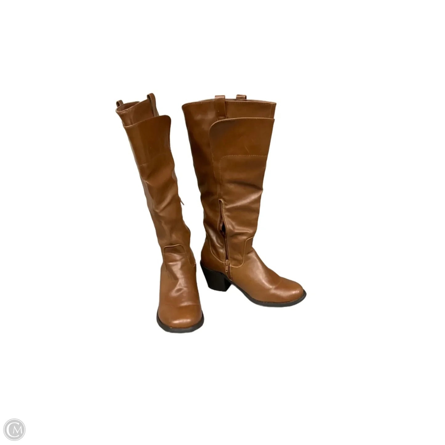 Boots Mid-calf Heels By Rampage In Brown, Size: 8.5