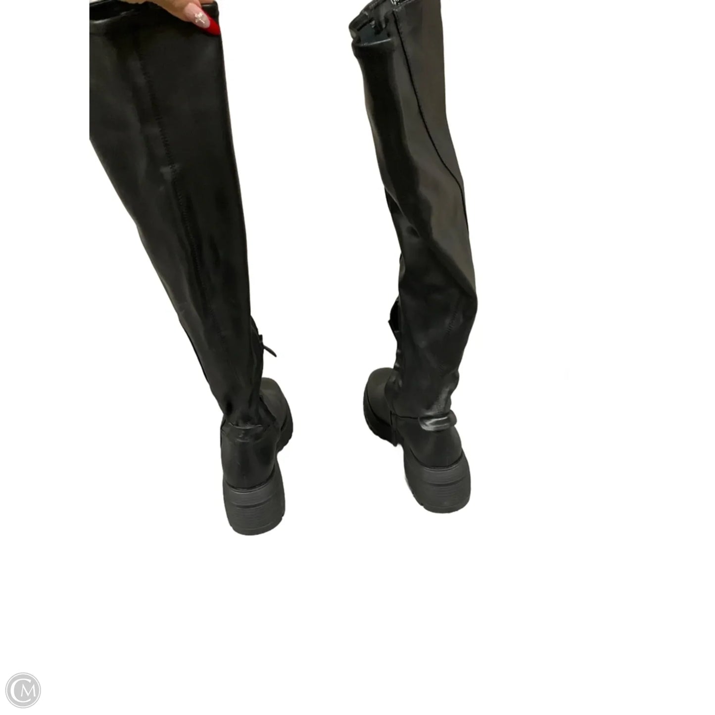 Boots Mid-calf Heels By Franco Sarto In Black, Size: 9