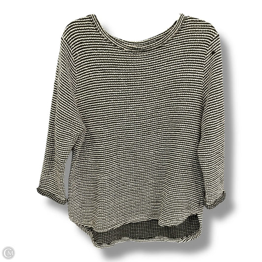 Top 3/4 Sleeve By H&m In Black & White, Size: M