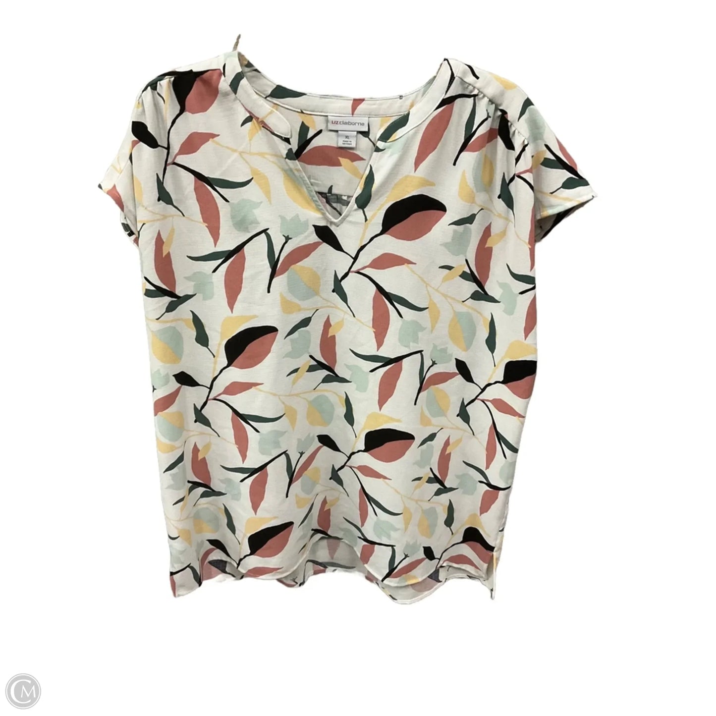 Top Sleeveless By Liz Claiborne In Floral Print, Size: Xl