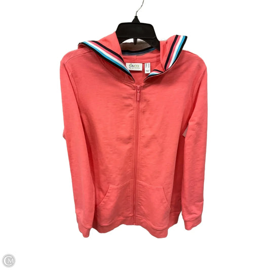 Athletic Jacket By D&co. In Orange, Size: S