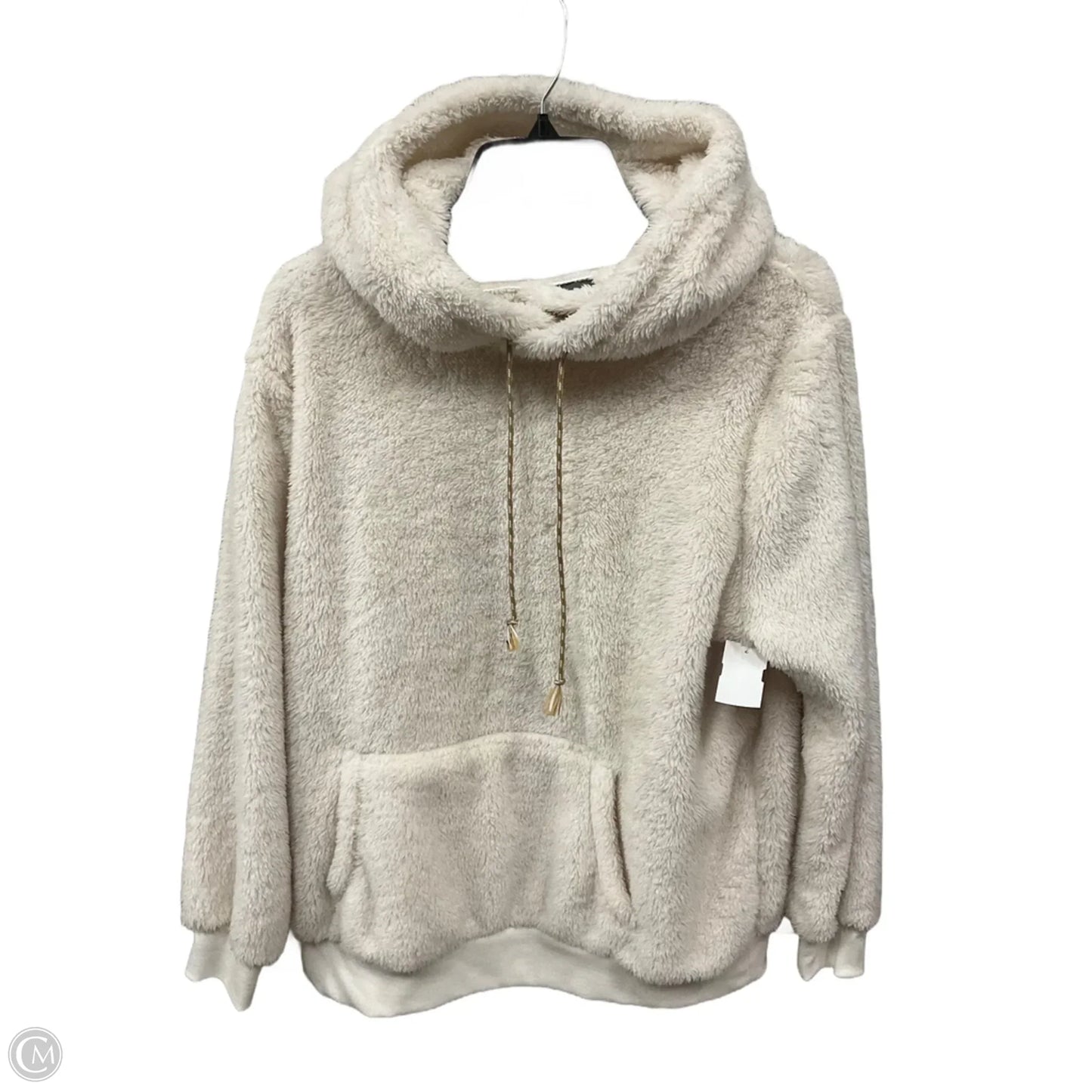 Sweatshirt Hoodie By Gilli In Cream, Size: Medium