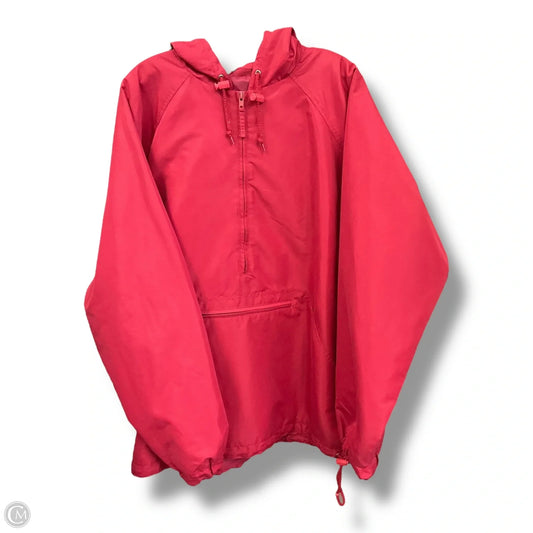 Jacket Windbreaker By Clothes Mentor In Red, Size: L