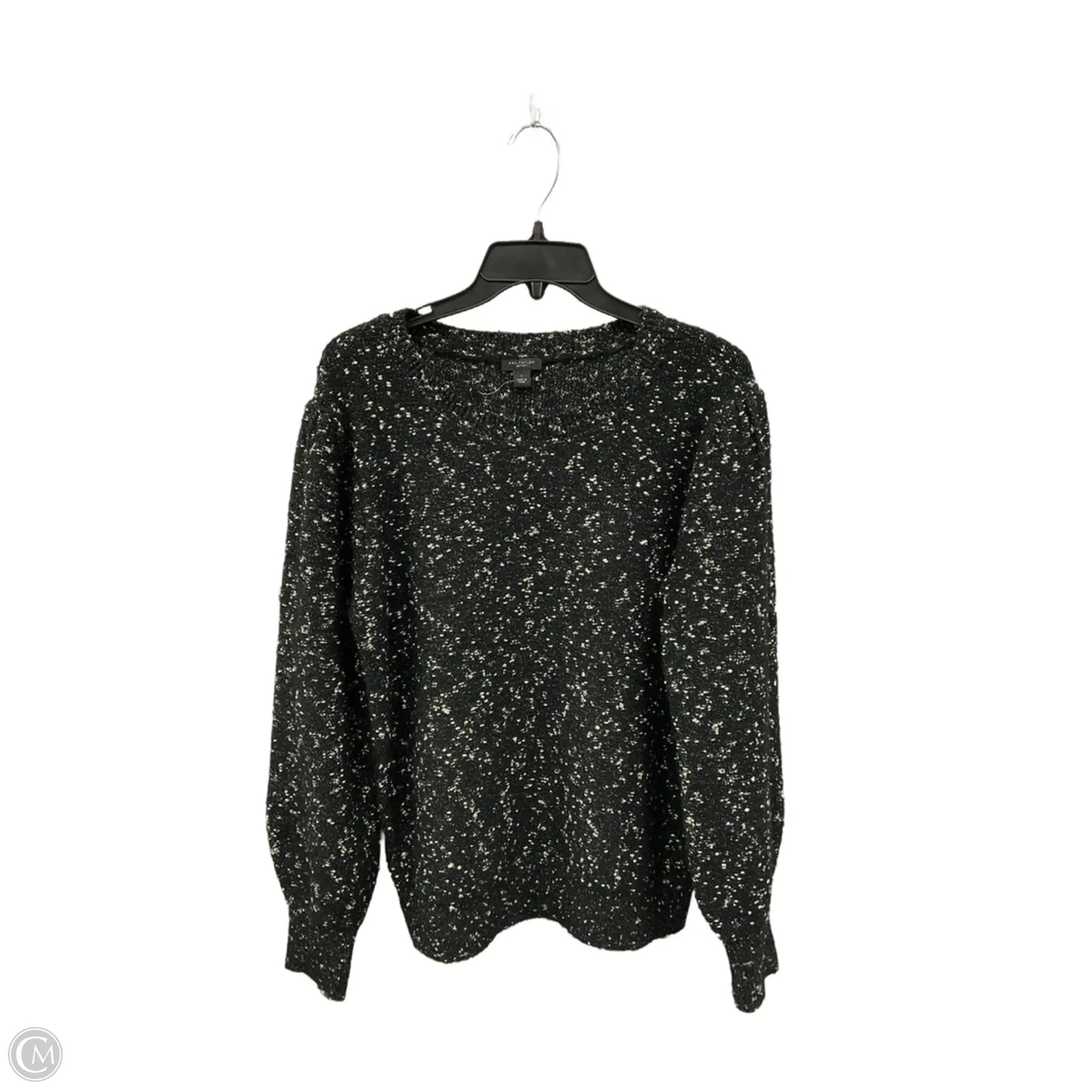 Top Long Sleeve By Ann Taylor In Black & Gold, Size: L
