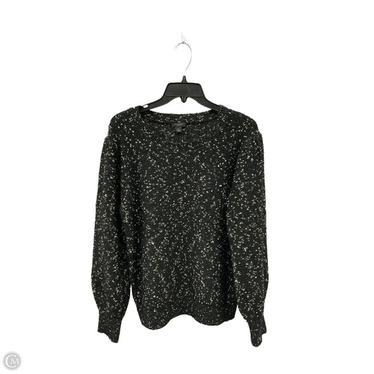 Top Long Sleeve By Ann Taylor In Black & Gold, Size: L
