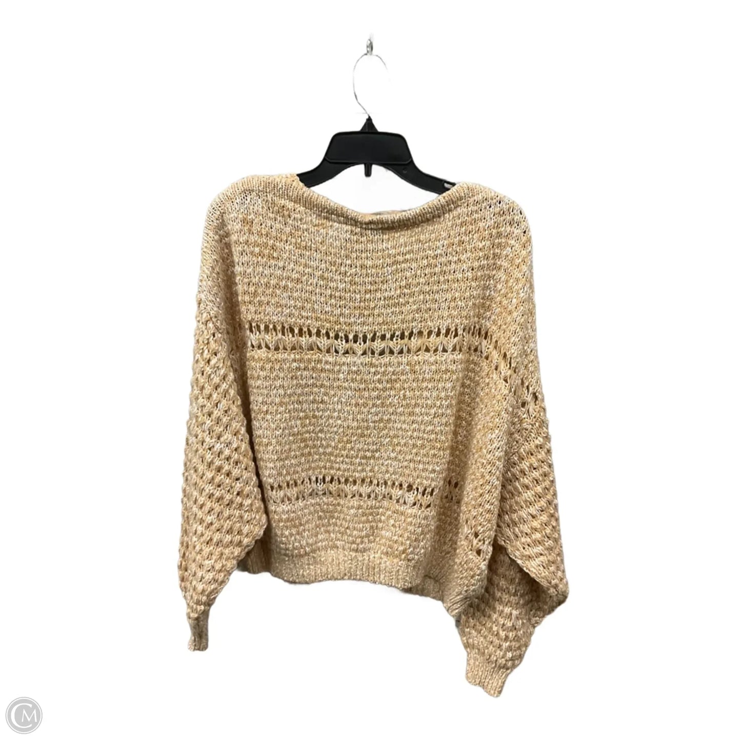 Sweater By Free People In Orange & White, Size: L