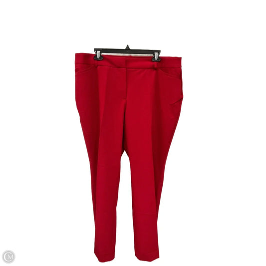 Pants Dress By Worthington In Red, Size: 18