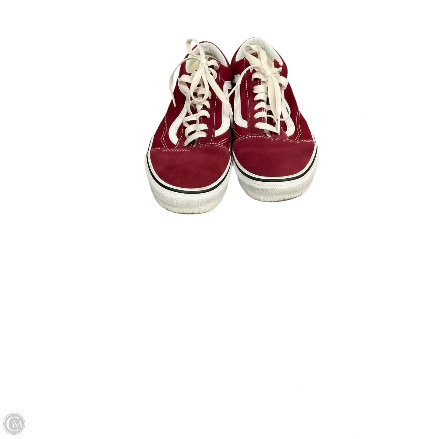 Shoes Sneakers By Vans In Red & White, Size: 10