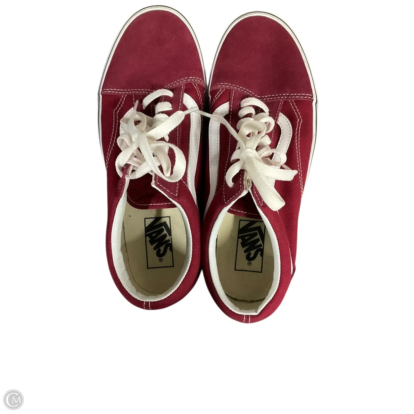 Shoes Sneakers By Vans In Red & White, Size: 10