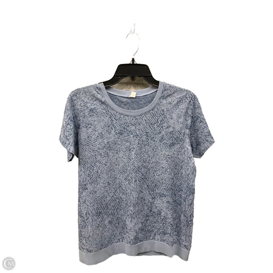 Athletic Top Short Sleeve By Lululemon In Blue, Size: M
