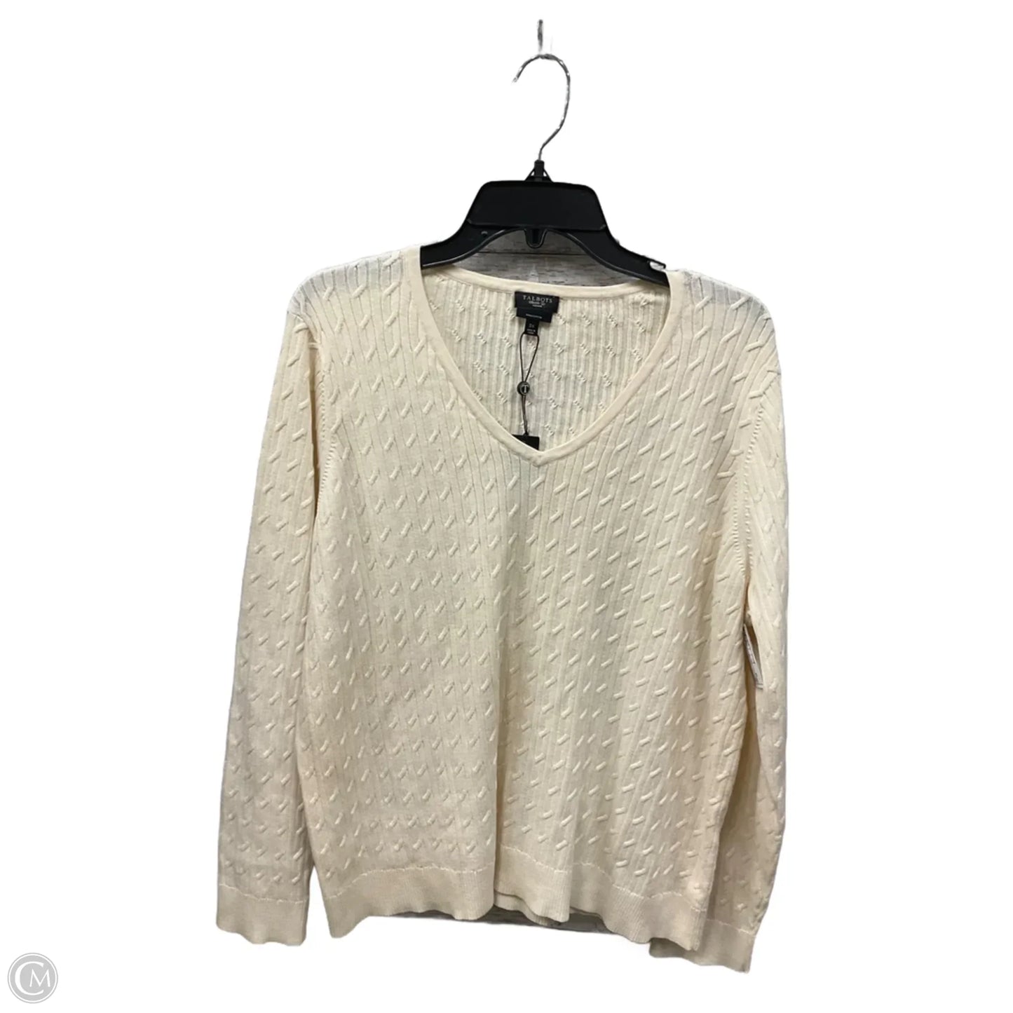 Sweater By Talbots In Cream, Size: 3x