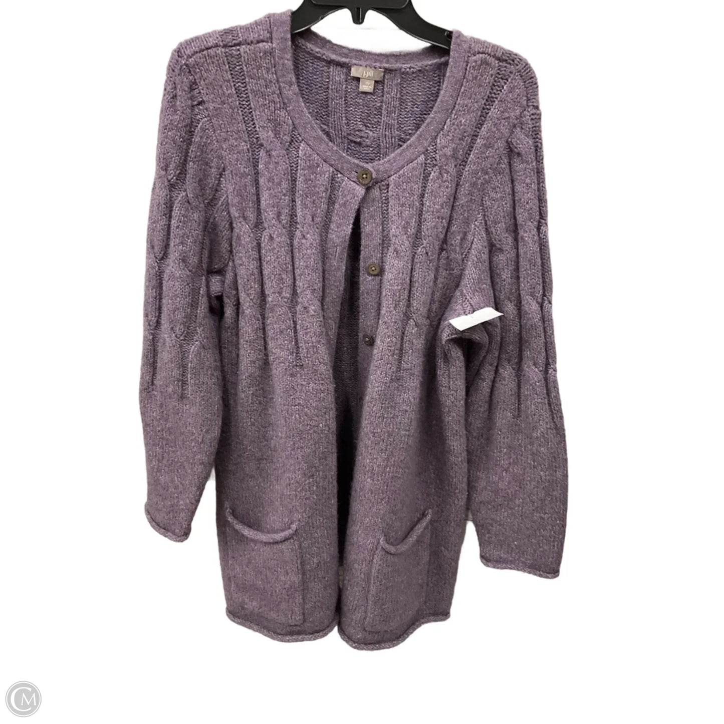 Cardigan By J. Jill In Purple, Size: Xl