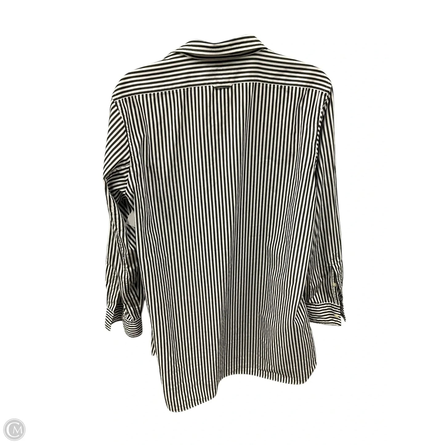Blouse Long Sleeve By Ralph Lauren In Striped Pattern, Size: L
