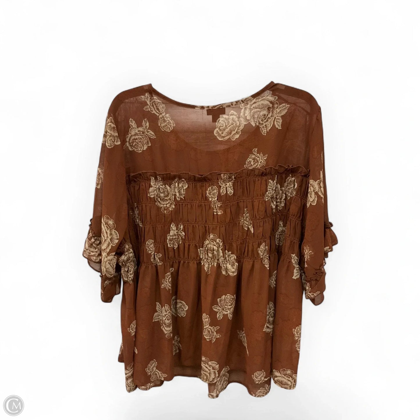 Top Short Sleeve By Torrid In Brown, Size: 2x