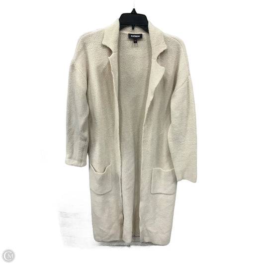 Cardigan By Express In Cream, Size: S