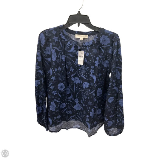 Top Long Sleeve By Loft In Blue, Size: S