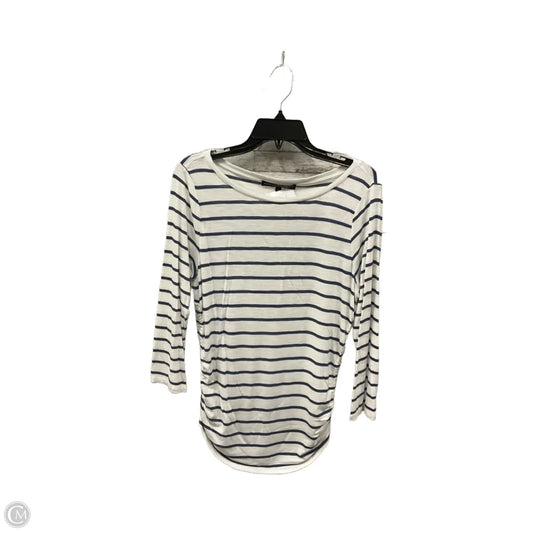Top Long Sleeve By White House Black Market In Striped Pattern, Size: M